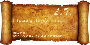 Lipcsey Terézia névjegykártya