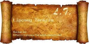 Lipcsey Terézia névjegykártya